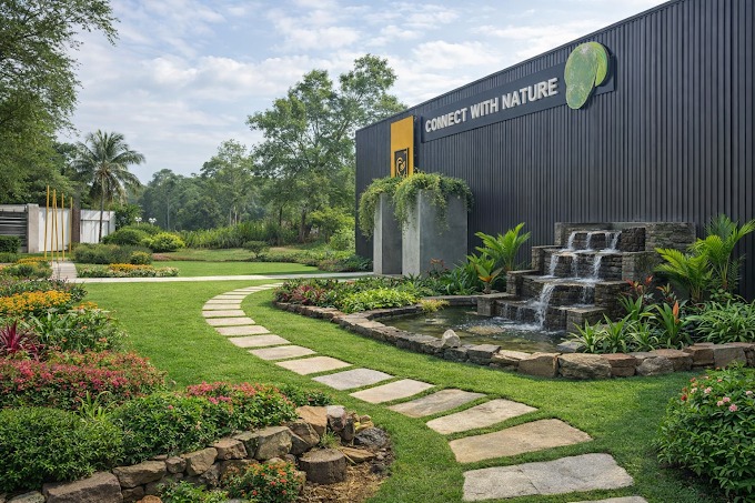 Landscaped gardens and the CAP Ceylon facility